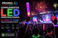 Complementos LED personalizados para eventos. Contacta ahora en 1 minuto por WhatsApp Complementos LED personalizados para eventos. Contacta ahora en 1 minuto por WhatsApp