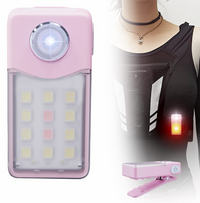Linterna clip LED rosa