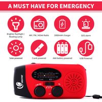 Linterna radio powerbank solar y a dinamo
