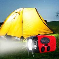 Linterna con radio y powerbank solar y a dinamo Linterna con radio y powerbank solar y a dinamo