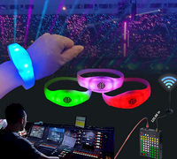 Pulseras LED radiocontroladas para conciertos, festivales, bodas